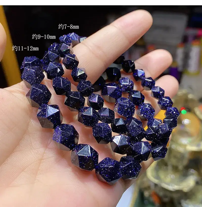 Black Faceted Diamond Face Bracelet for Women Men — feature 10