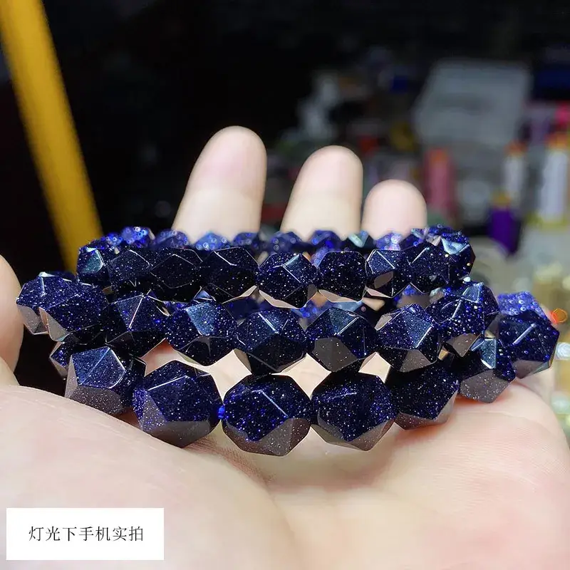 Black Faceted Diamond Face Bracelet for Women Men — feature 8