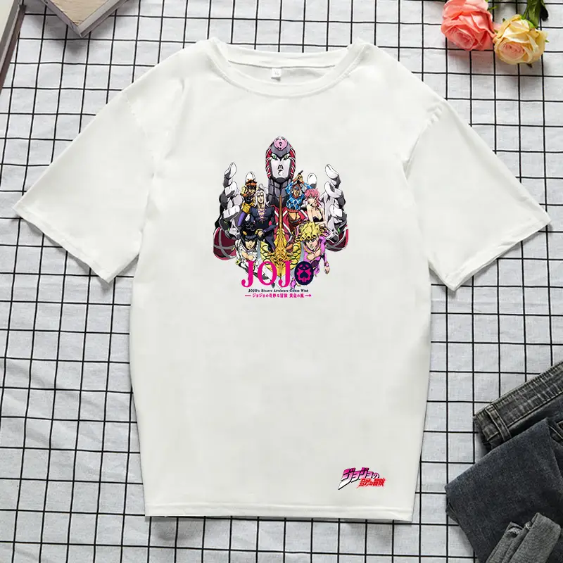 Anime Jojo T-Shirt Black Large Men Women - Image 16