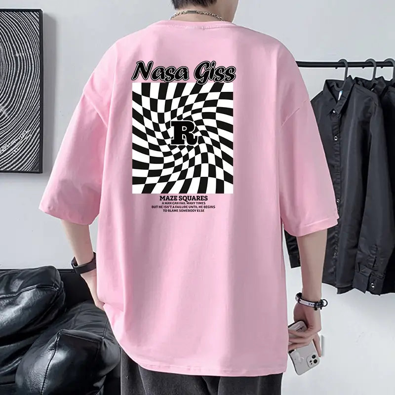 Nasa Giss Pink T-Shirt 220g Cotton Loose Sleeve - Image 12