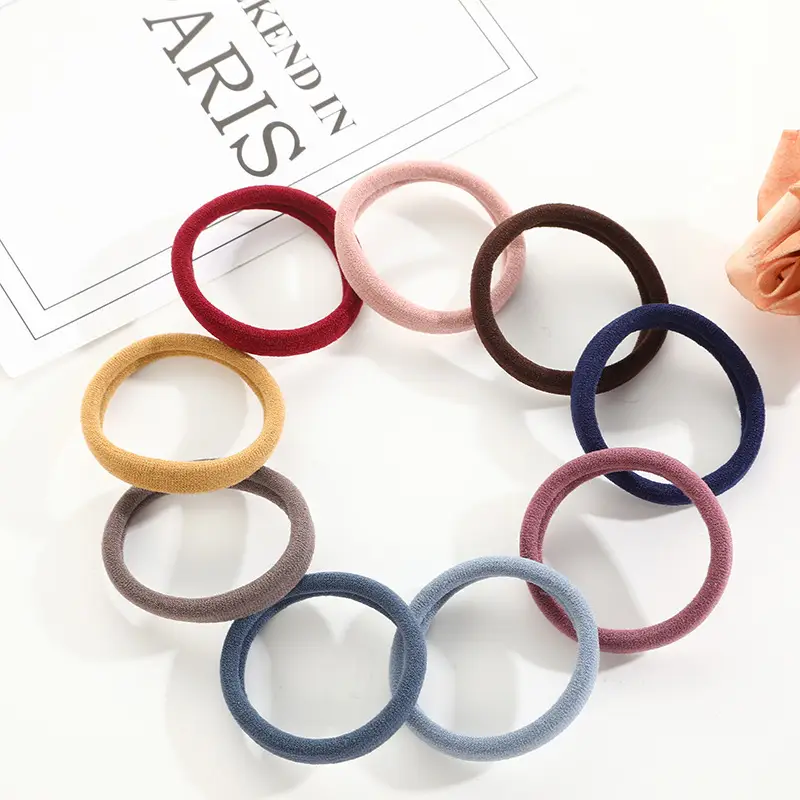 100 Pack Korean Rubber Hair Ties for Women - Image 4