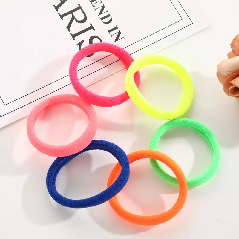 100 Pack Korean Rubber Hair Ties for Women - Image 5