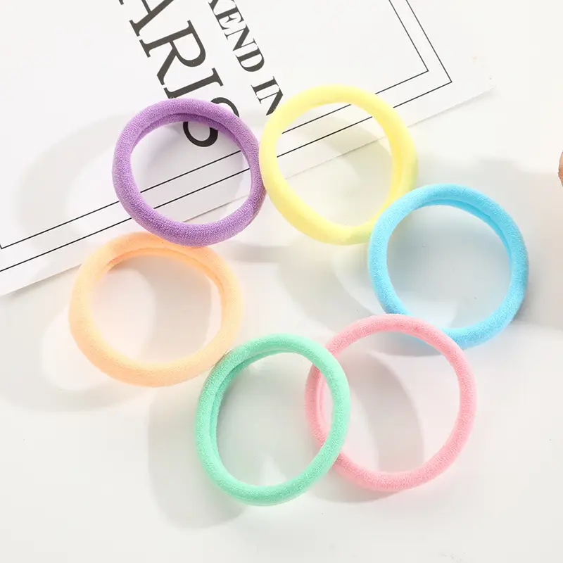 100 Pack Korean Rubber Hair Ties for Women - Image 6