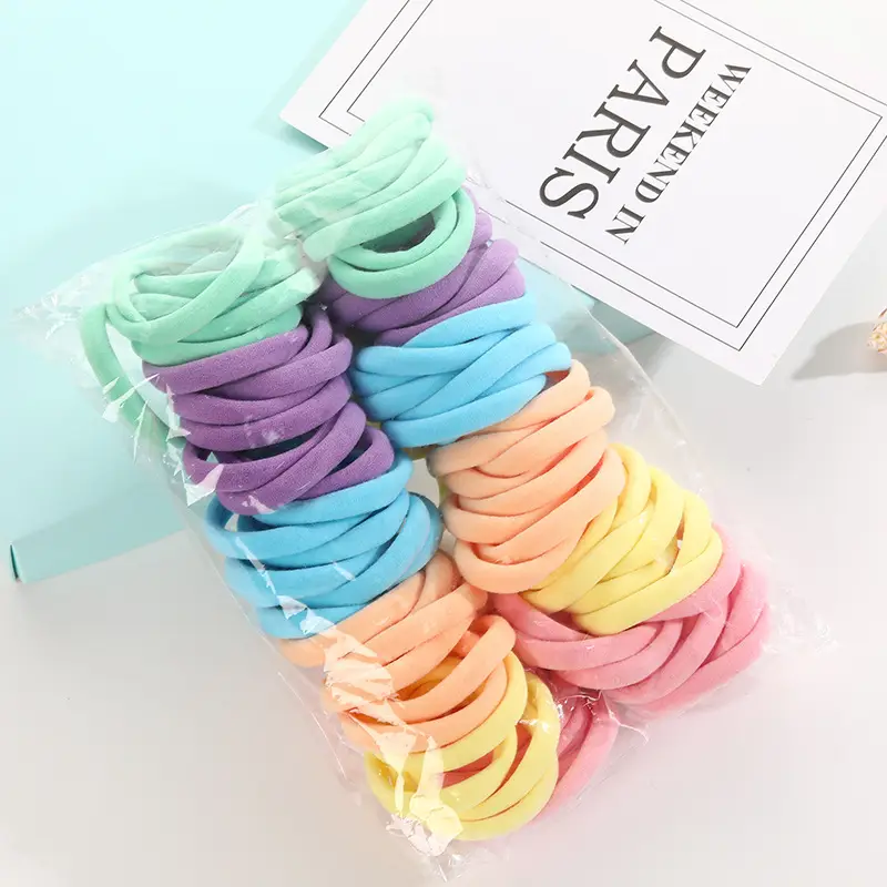 100 Pack Korean Rubber Hair Ties for Women - Image 2