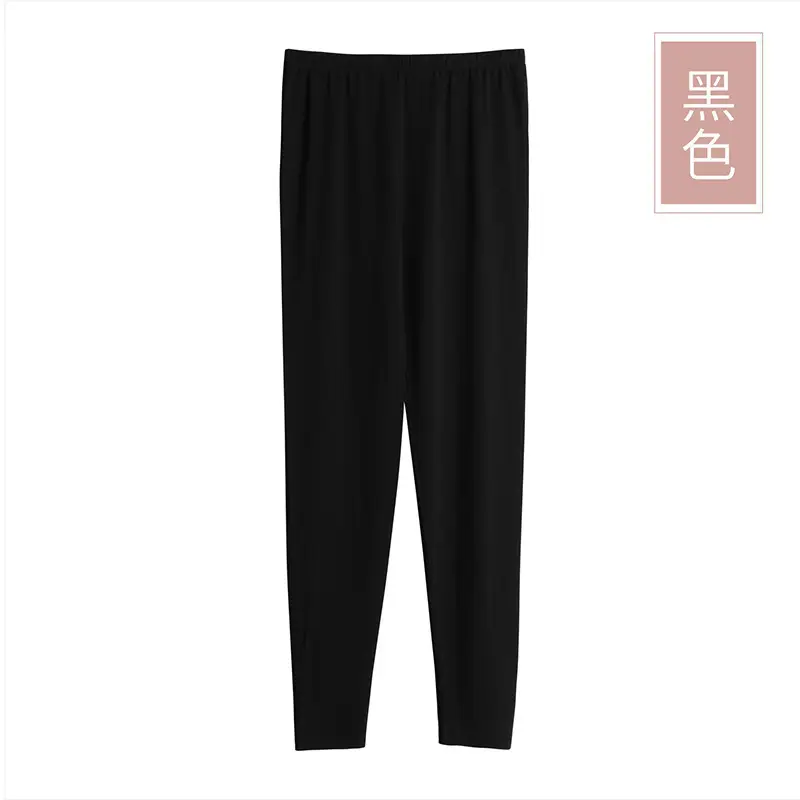 Women's Black Thin Body Cotton Pants Large Warm - Image 3