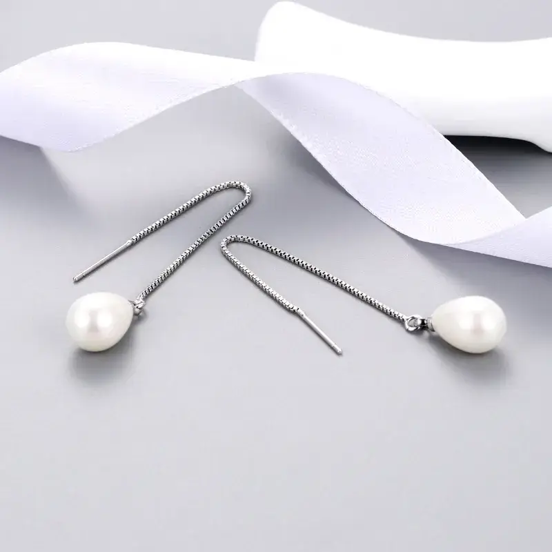 Pearl Pearl Chain Necklace Set Gold Silver - Image 8