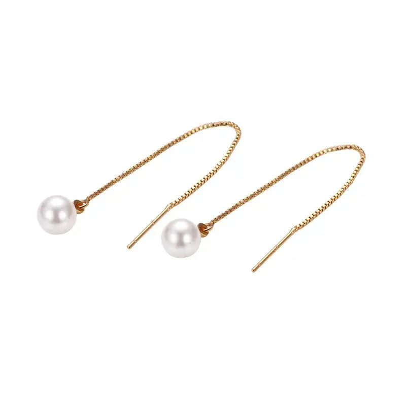 Pearl Pearl Chain Necklace Set Gold Silver - Image 9