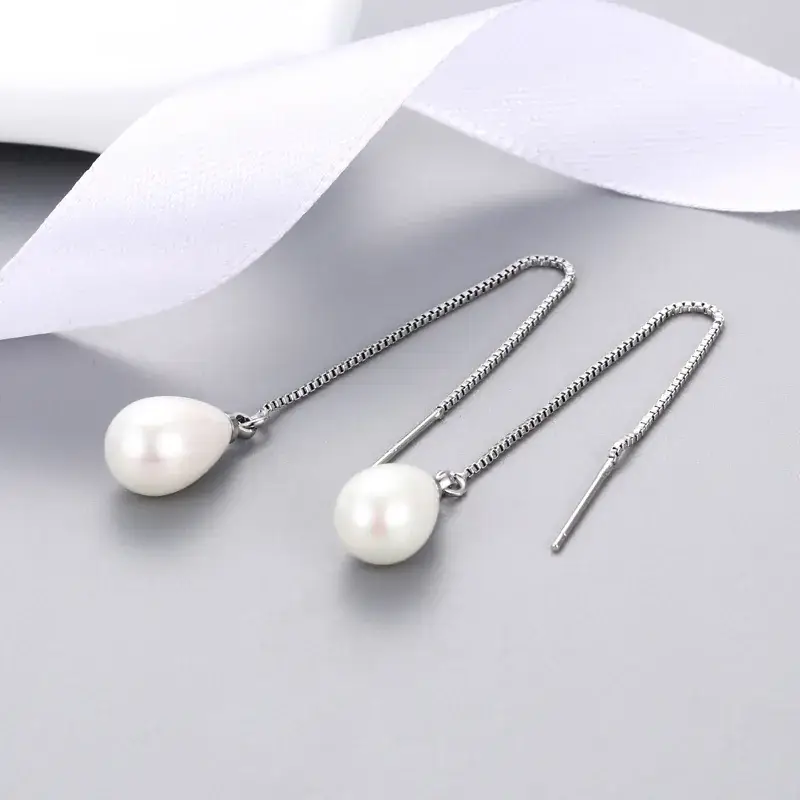 Pearl Pearl Chain Necklace Set Gold Silver - Image 3