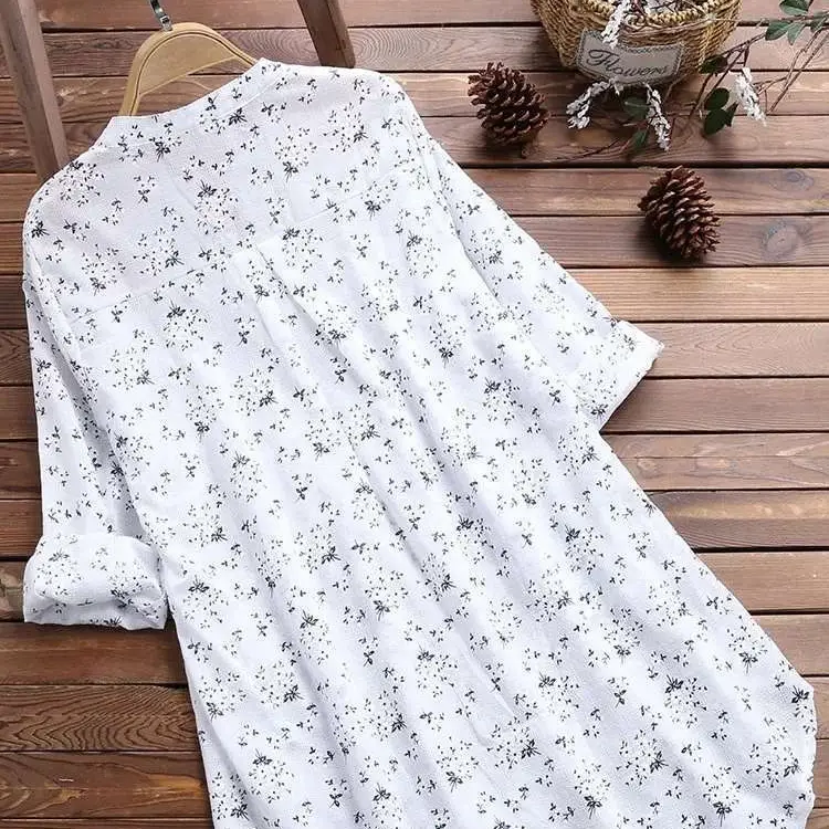 Women's 2024 Urban Floral Pleated T-shirt - Image 7