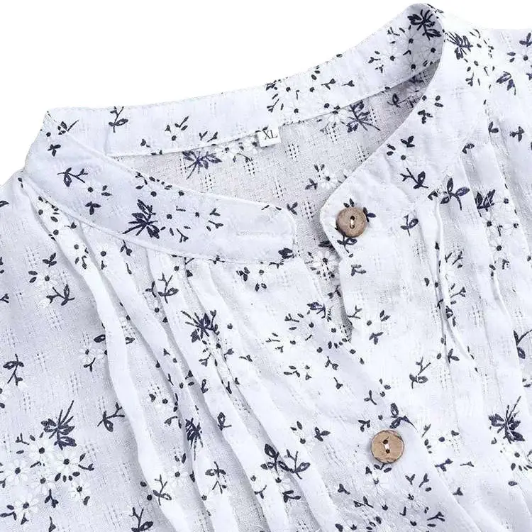 Women's 2024 Urban Floral Pleated T-shirt - Image 8
