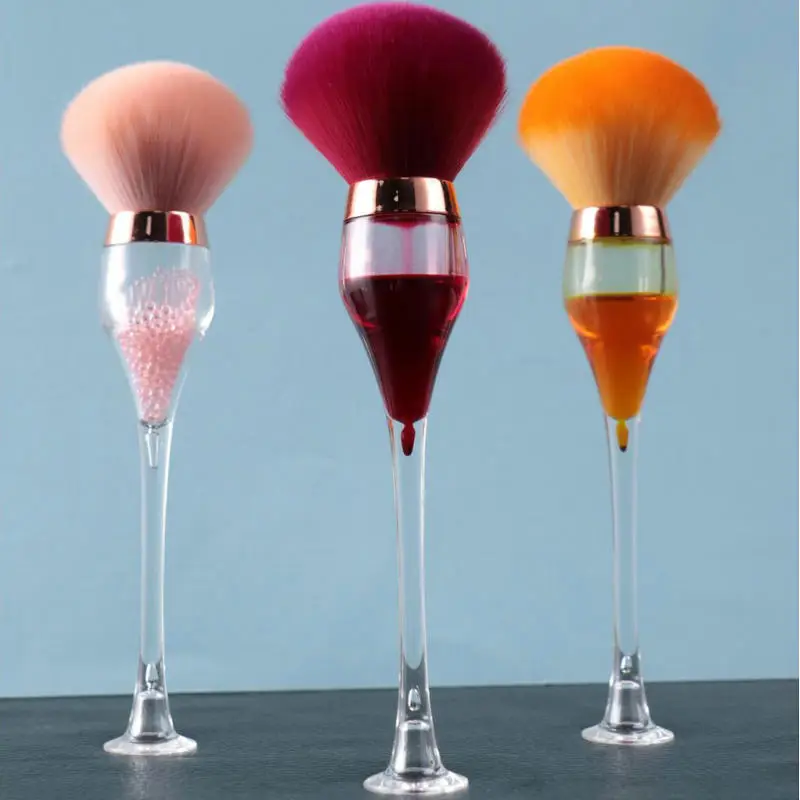 Transparent Red Wine Glass Makeup Brush 3-Color Fiber - Image 8