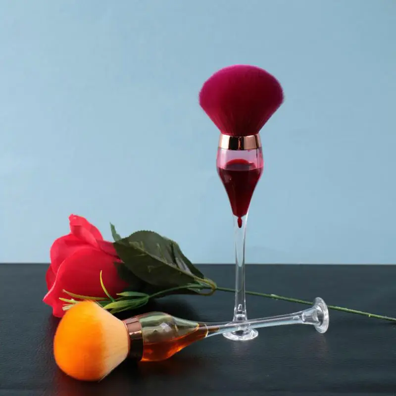 Transparent Red Wine Glass Makeup Brush 3-Color Fiber - Image 9