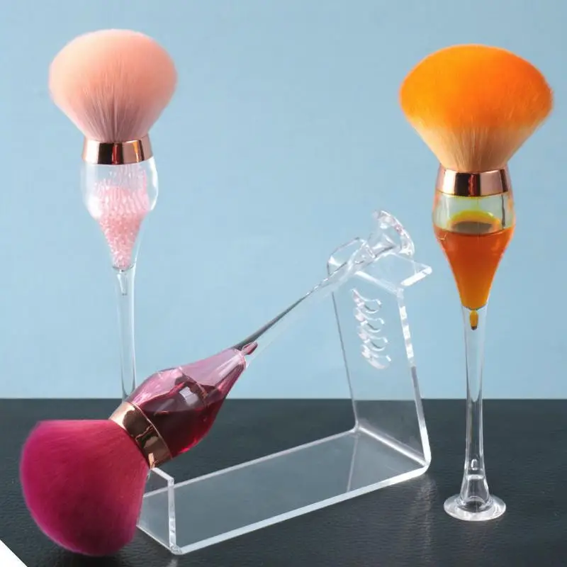 Transparent Red Wine Glass Makeup Brush 3-Color Fiber - Image 11