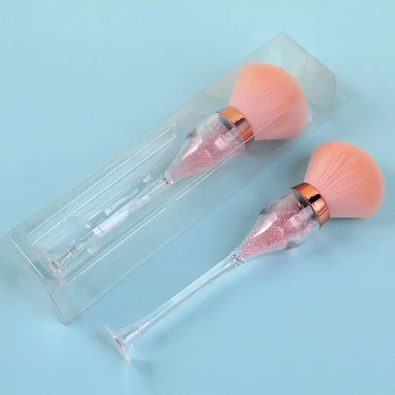 Transparent Red Wine Glass Makeup Brush 3-Color Fiber - Image 2