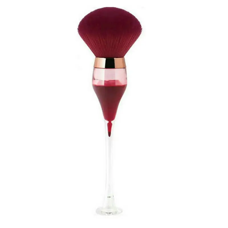 Transparent Red Wine Glass Makeup Brush 3-Color Fiber - Image 3