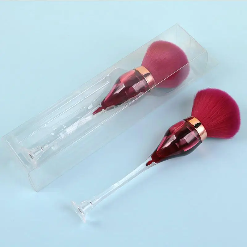 Transparent Red Wine Glass Makeup Brush 3-Color Fiber - Image 4