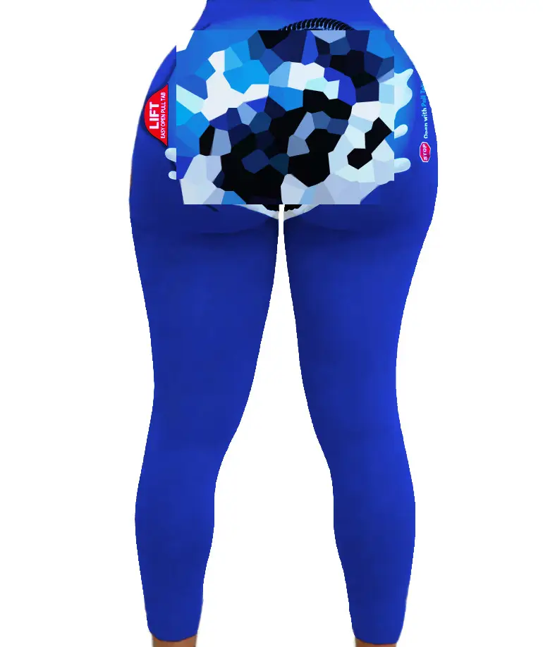 Black Printed Tight Yoga Pants for Women