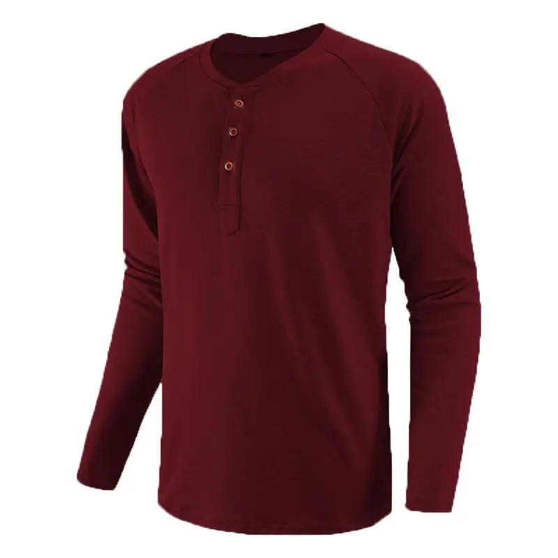Men Long Sleeve Raglan T-Shirt Green Large - Image 7