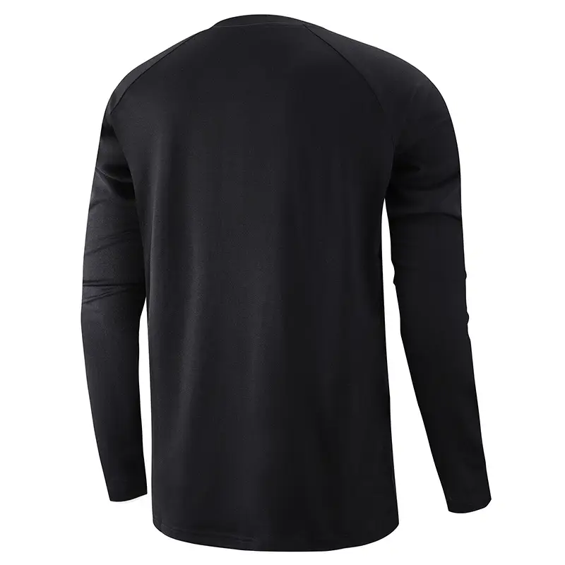Men Long Sleeve Raglan T-Shirt Green Large — feature 2