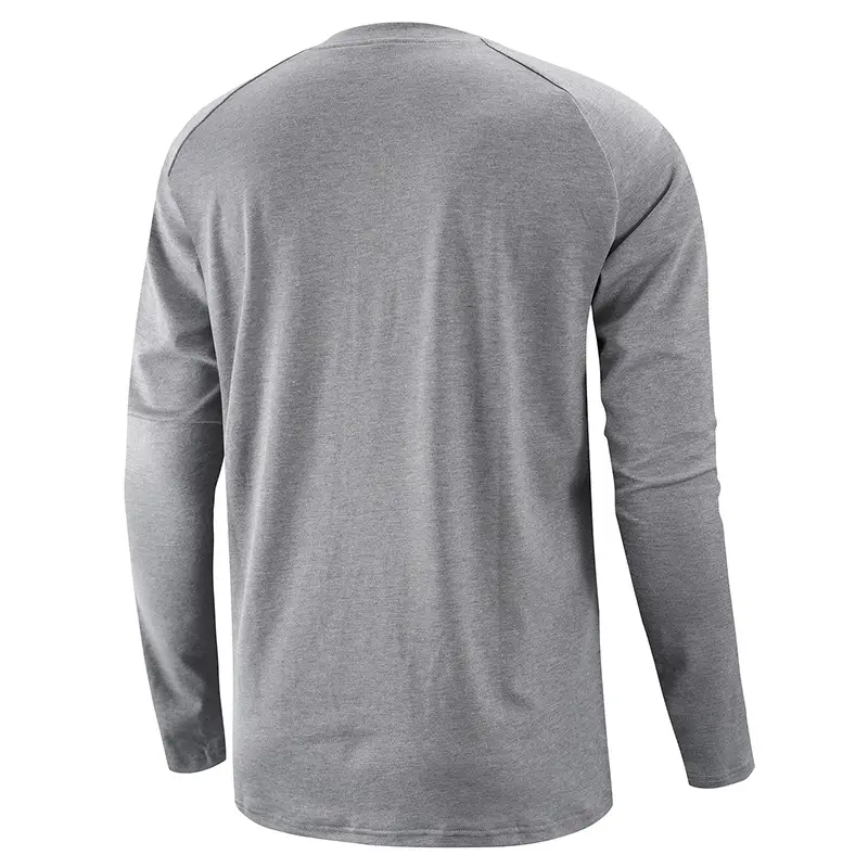 Men Long Sleeve Raglan T-Shirt Green Large — feature 9