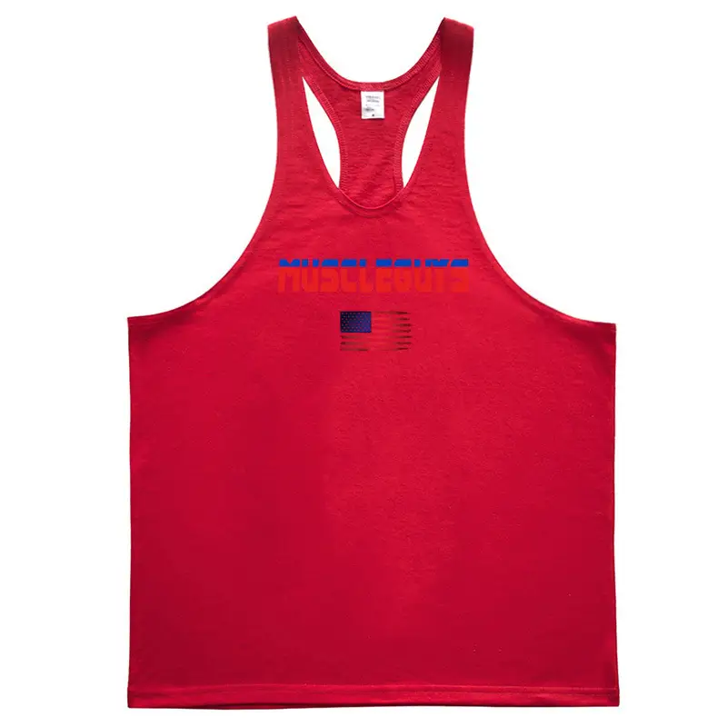 Men's Gray Muscle Beats Tank Top I-Back Training Wear - Image 3
