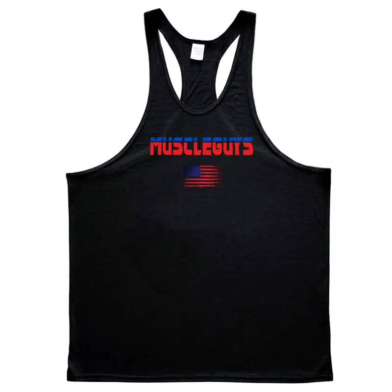Men's Gray Muscle Beats Tank Top I-Back Training Wear - Image 5