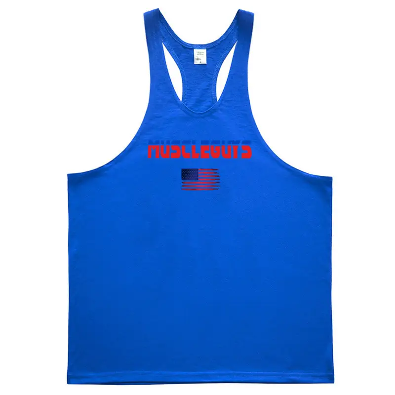 Men's Gray Muscle Beats Tank Top I-Back Training Wear - Image 6
