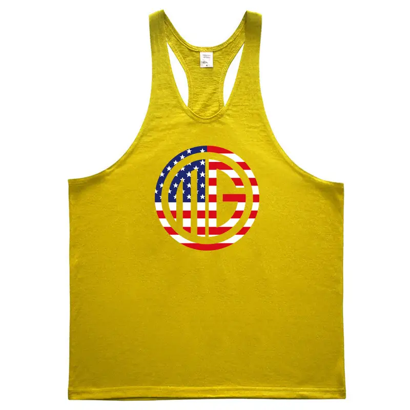 MG Men's Yellow Muscle Waistcoat T-Shirt - Image 2