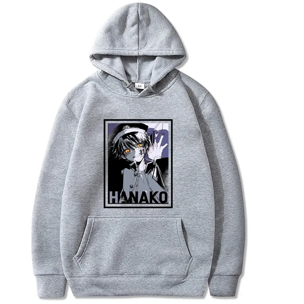 Men Hanako Kun Hoodie Red Graphic Print - Image 4