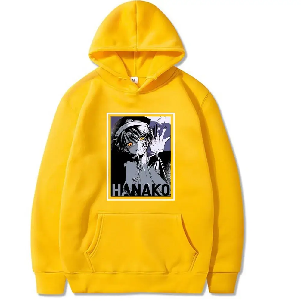 Men Hanako Kun Hoodie Red Graphic Print - Image 2