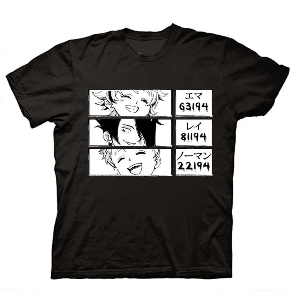 Men's Blue Promised Neverland Graphic T-Shirt Short Sleeve - Image 4