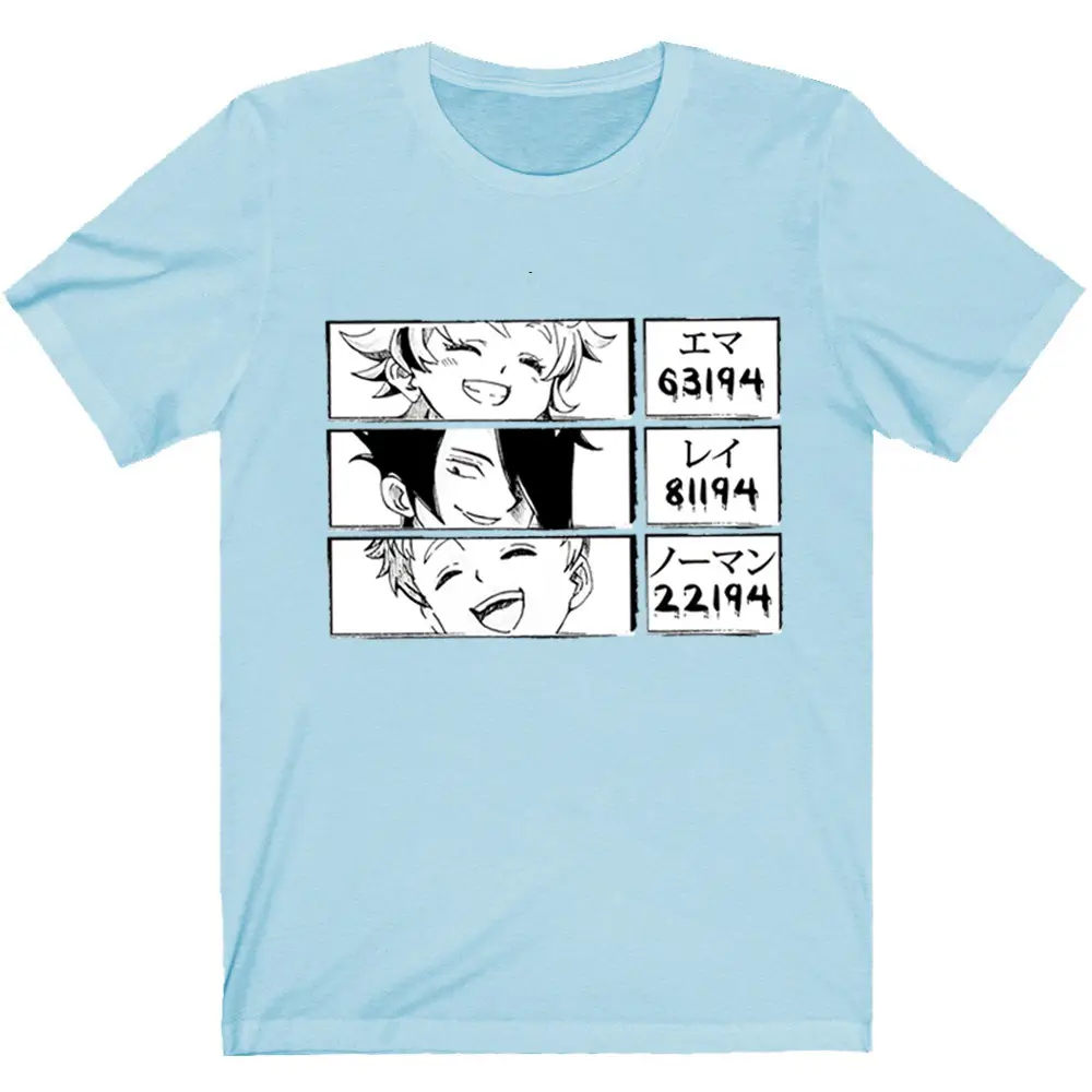 Men's Blue Promised Neverland Graphic T-Shirt Short Sleeve - Image 5