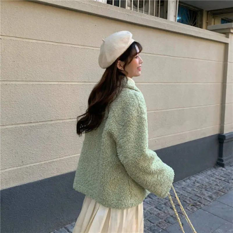Winter Green Cardigan Jacket for Women Large Size - Image 6