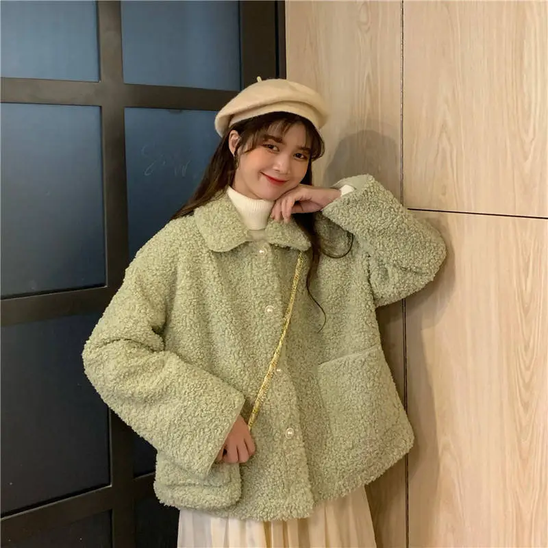 Winter Green Cardigan Jacket for Women Large Size — feature 13
