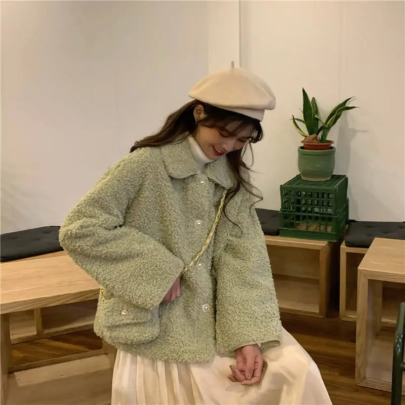Winter Green Cardigan Jacket for Women Large Size — feature 14