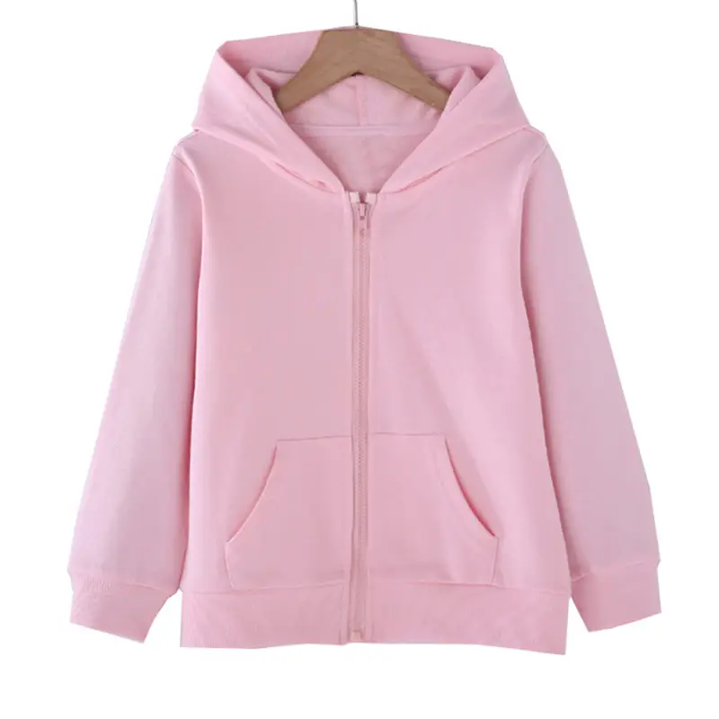 Gray Full-Zip Hooded Sweatshirt for Boys Girls - Image 5