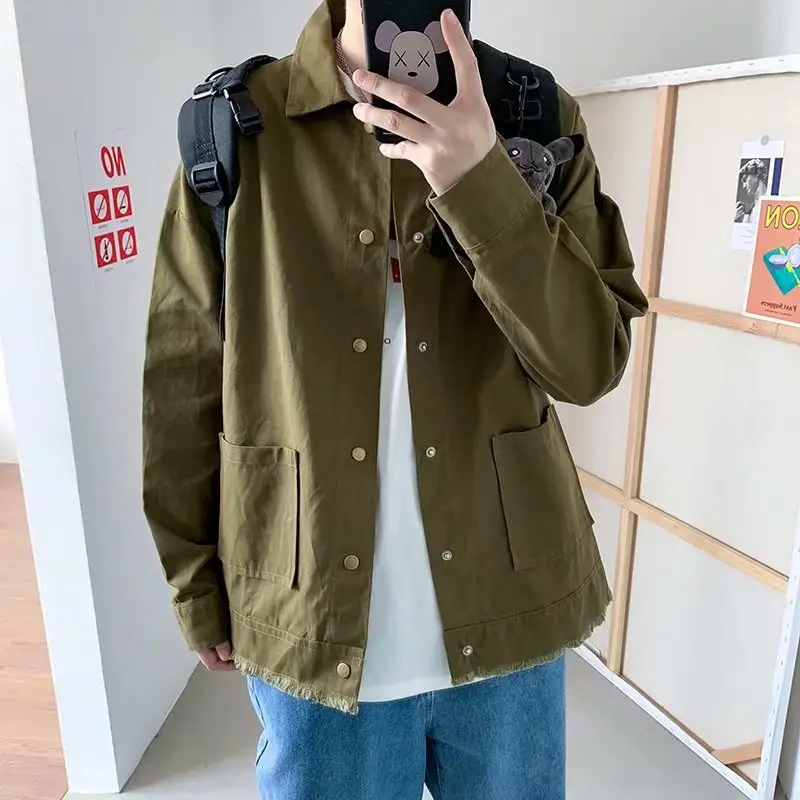 Men's Long Sleeve Black Korean Style Jacket
