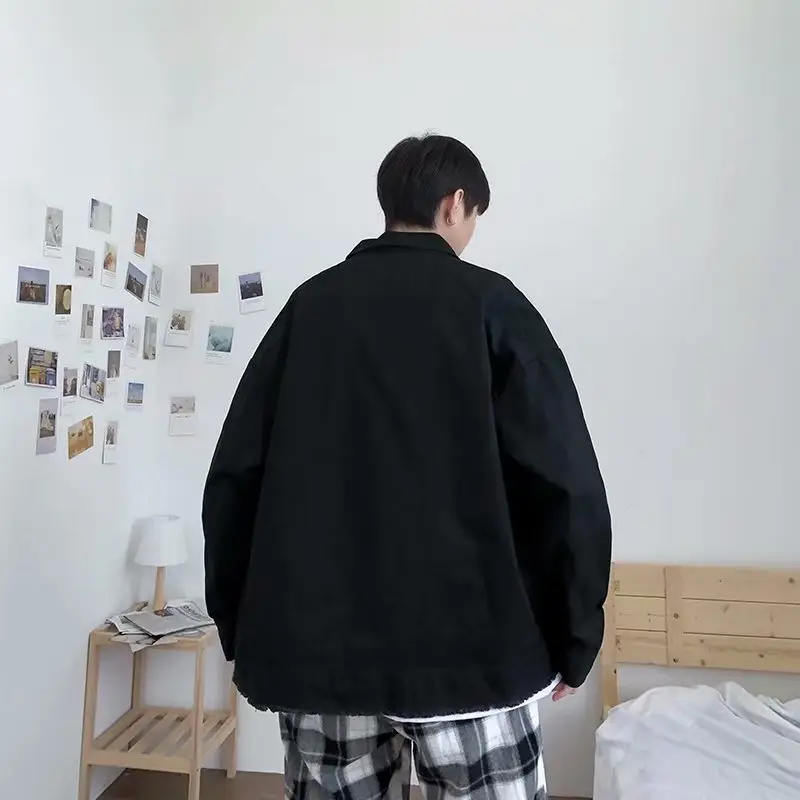 Men's Long Sleeve Black Korean Style Jacket
