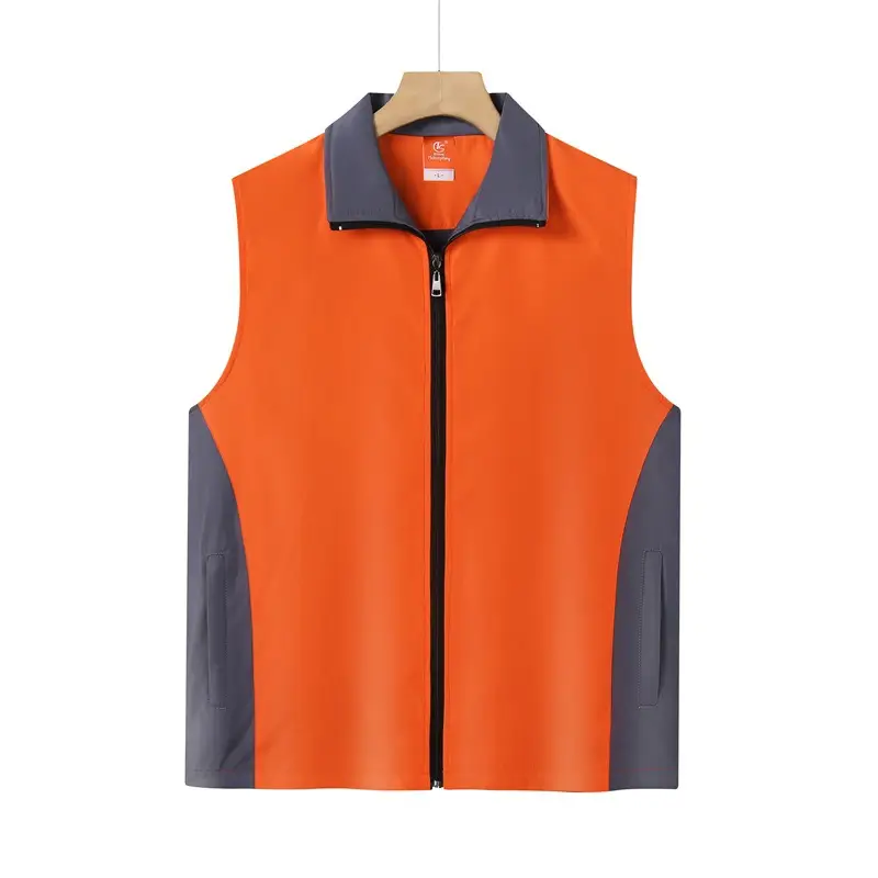 Men Red Zipper Vest 4S Universal Fit - Image 2
