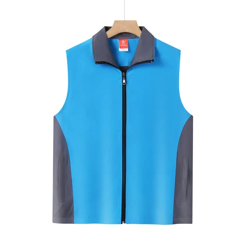 Men Red Zipper Vest 4S Universal Fit - Image 4
