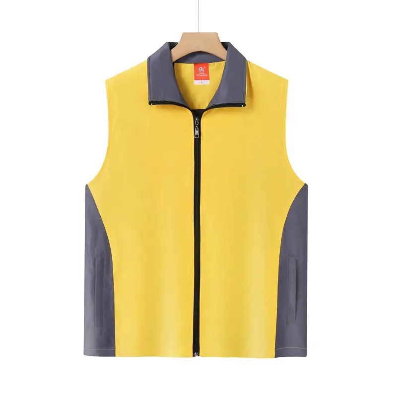 Men Red Zipper Vest 4S Universal Fit - Image 5