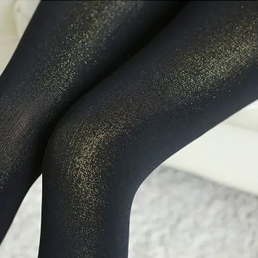 500g Velvet Thick Nylon Leggings with Fake Meat Design