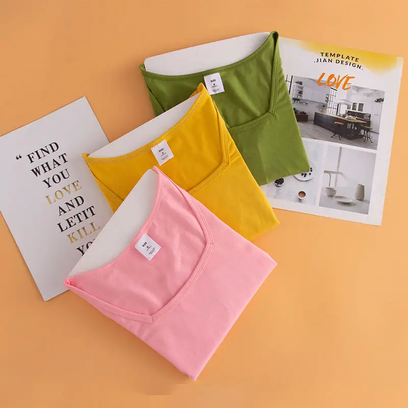 White Long Sleeve Women's T-Shirt with Square Collar - Image 9