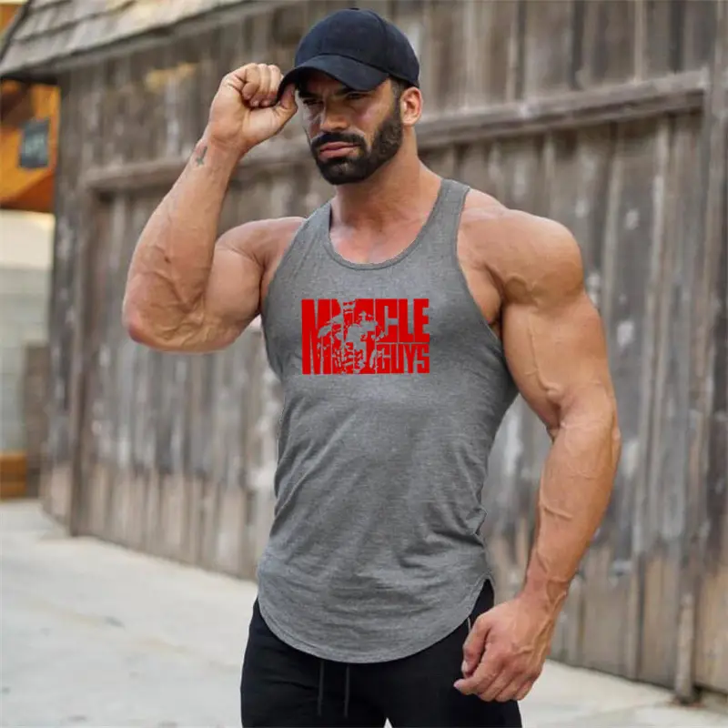 Men's Maroon Muscle Print Waistcoat T-Shirt - Image 10