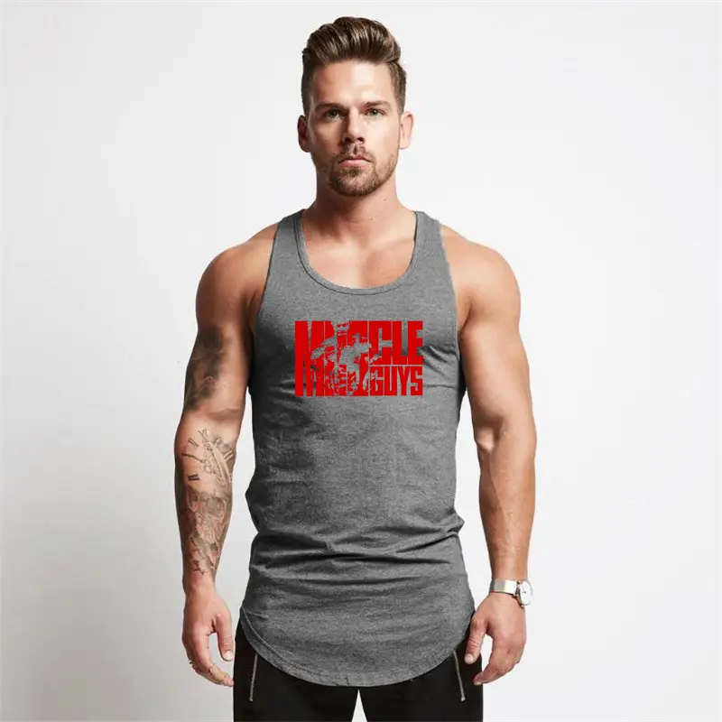 Men's Maroon Muscle Print Waistcoat T-Shirt - Image 2
