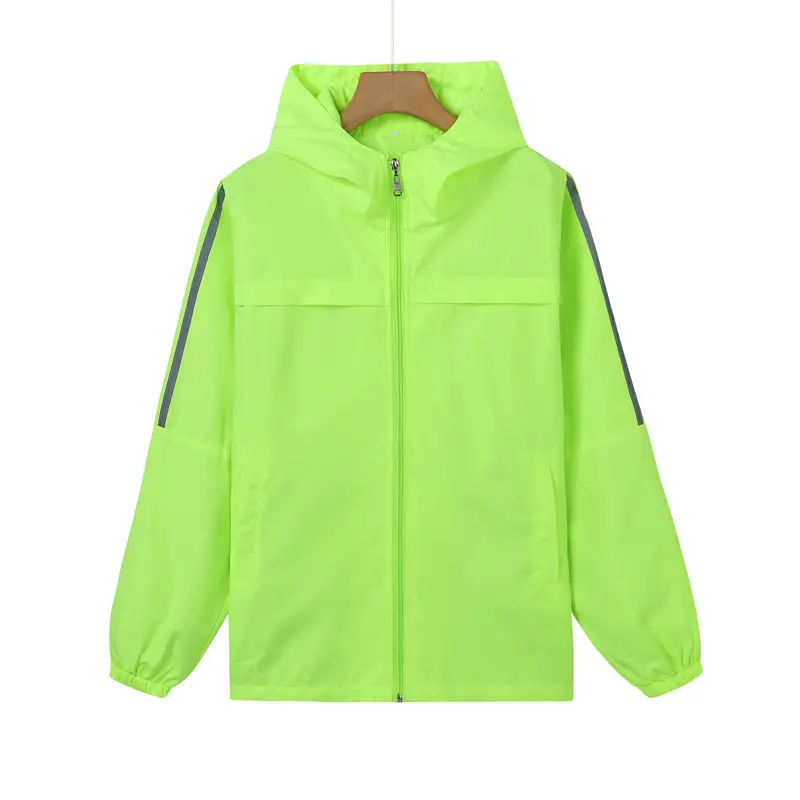 Blue Windproof Zipper Hooded Workwear Jacket for Sales Staff - Image 8