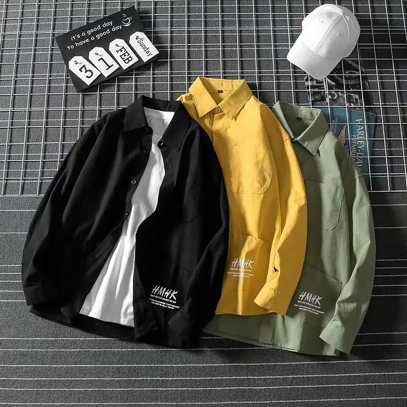 Men Black Korean Duffian Shirt Long Sleeve - Image 4