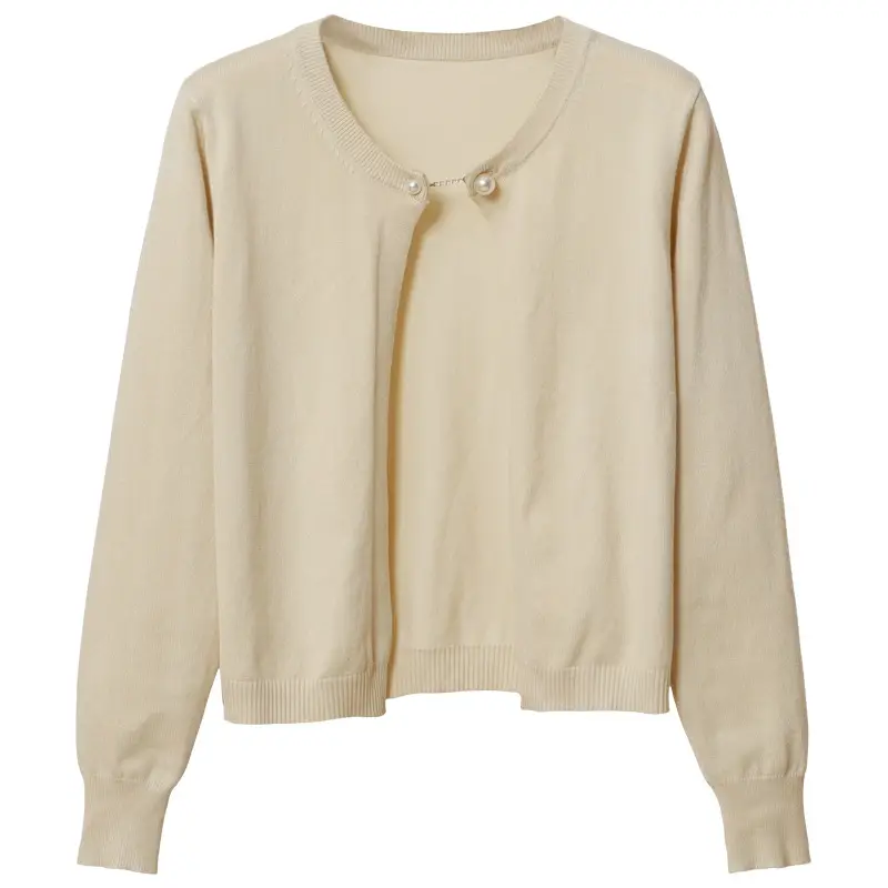Women Red Knitted Crewneck Sweater Spring Autumn - Image 7
