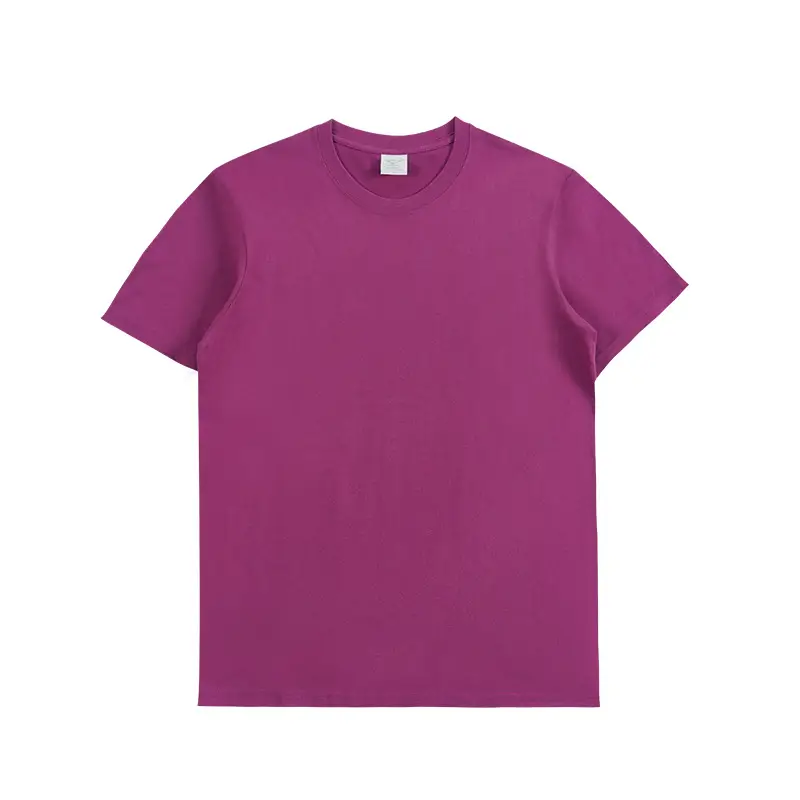 2021 Cotton Round Neck T-Shirt Rose Pink