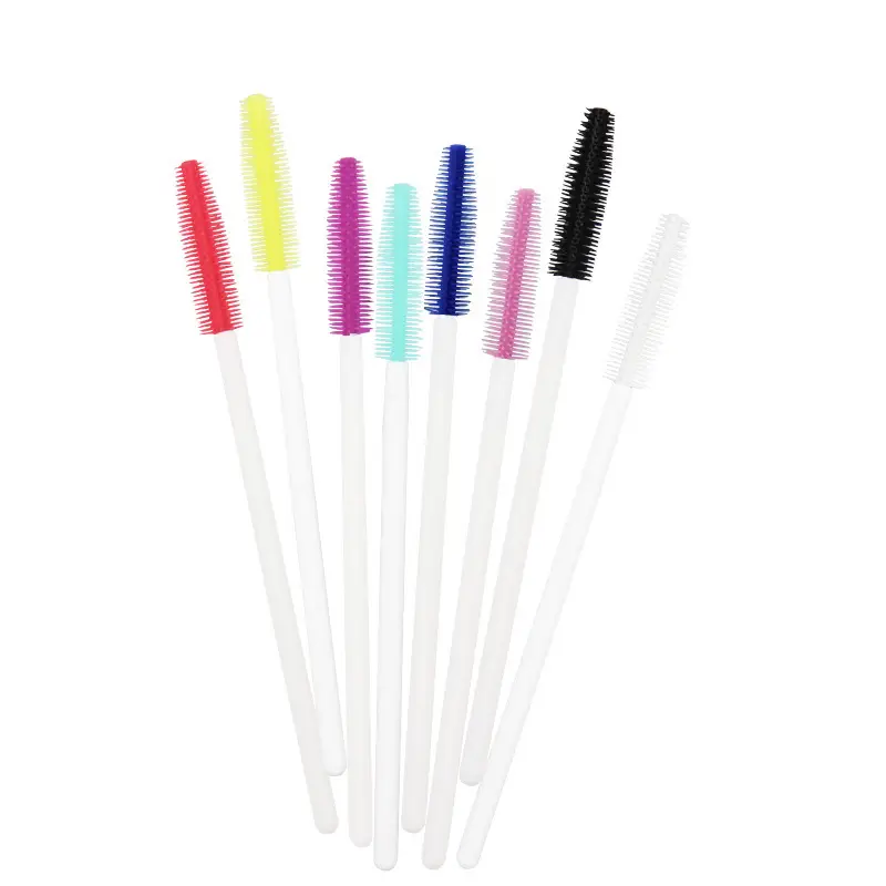 Disposable Silicone Eyelash Brush Set Green White - Image 10